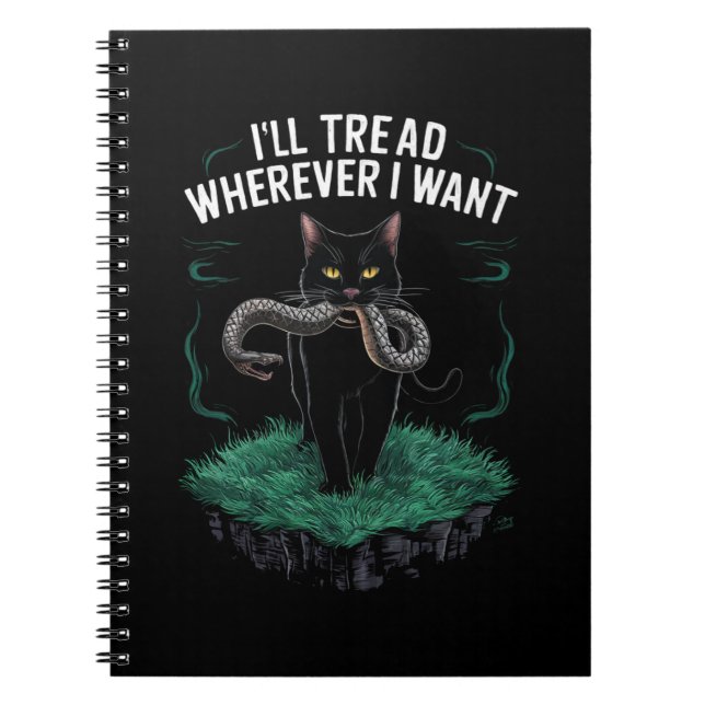 Caderno Espiral Vou Falar Onde Quer Que Eu Queira Ama De Gato Engr (Frente)