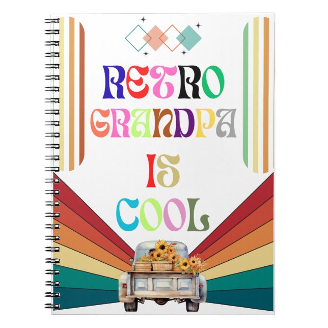 Caderno Espiral Vovô Retro É Legal (Frente)