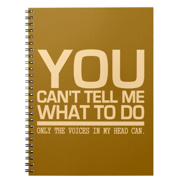 Caderno Espiral VOZES NO MEU notebook personalizado (Frente)