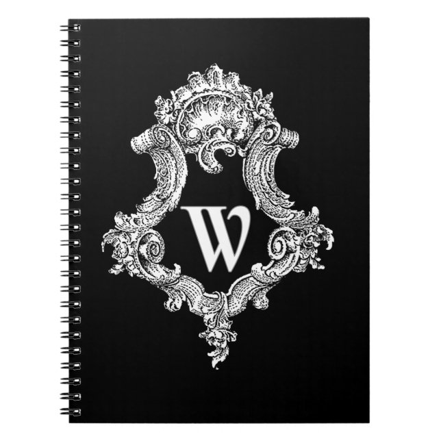 Caderno Espiral W Monograma Inicial (Frente)