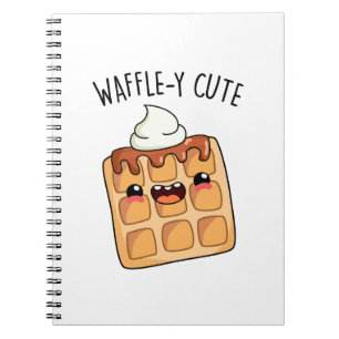 Caderno Espiral Waffle y Funny Waffle Pun