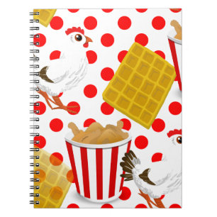 Caderno Espiral waffles de frango