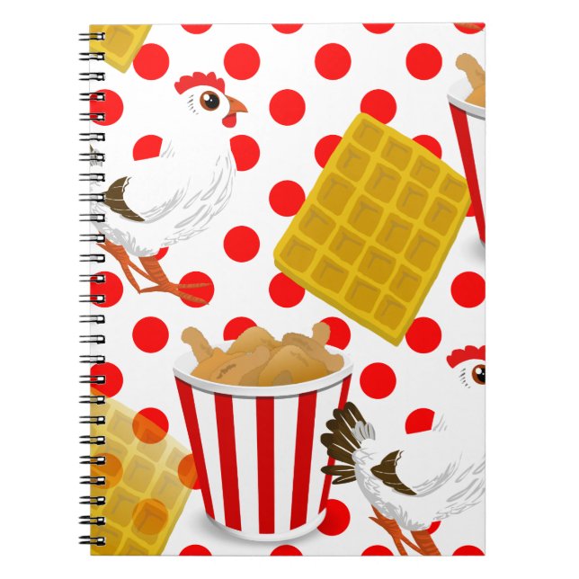 Caderno Espiral waffles de frango (Frente)