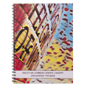 Caderno Espiral Wales Millennium Center Cardiff Digital Art
