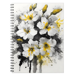 Caderno Espiral Wallflower - Watercolor flowers