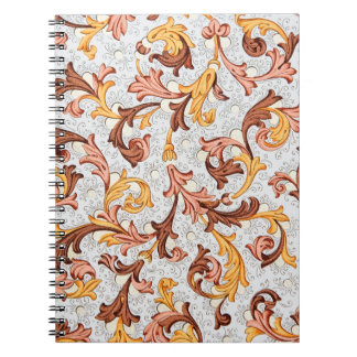 Caderno Espiral Wallpaper Vintage - Padrão Floral do 18º Centu
