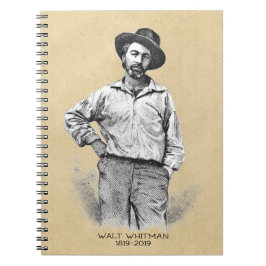 Caderno Espiral Walt Whitman Bicentennial Birthday