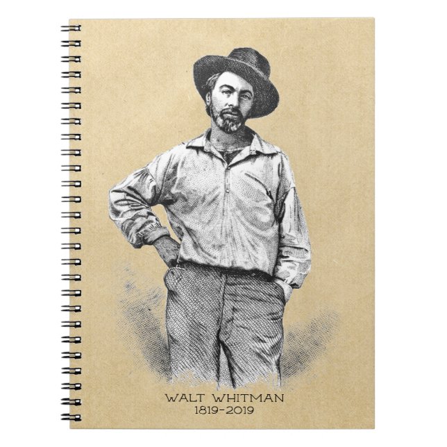 Caderno Espiral Walt Whitman Bicentennial Birthday (Frente)