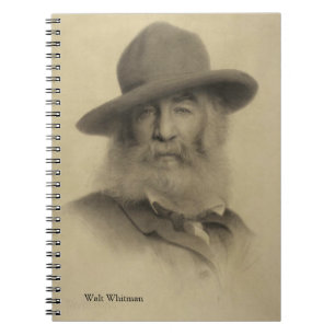 Caderno Espiral Walt Whitman - bom poeta cinzento