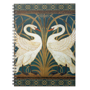 Caderno Espiral Walter Crane Swan, Rush E Iris Art Nouveau