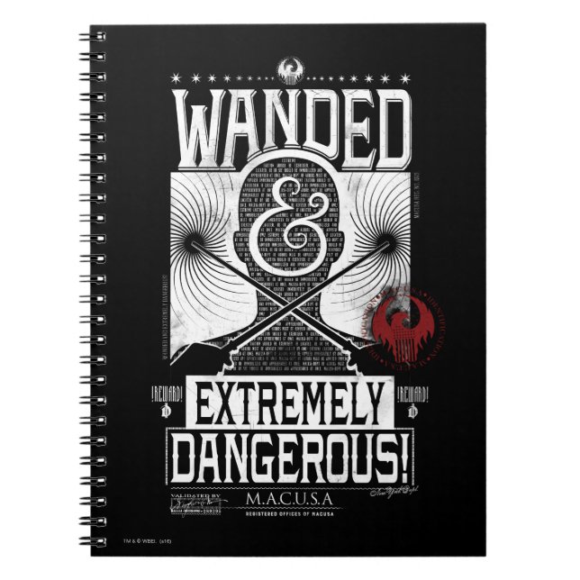 Caderno Espiral Wanded e Extremamente Perigosa Poster de Desejo -  (Frente)