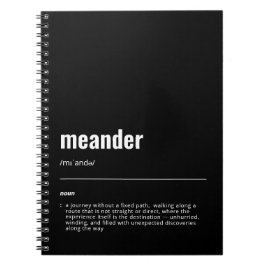 Caderno Espiral WanderTag - Notebook preto médio