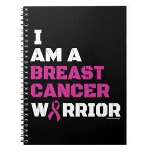 Caderno Espiral Warrior/Block/I am...Notebook de Cancer de Mama