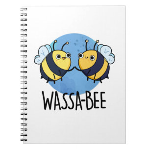 Caderno Espiral Wassabee Engraçado Abelha Wasabi Trocadilho