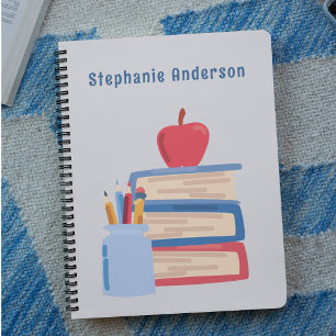 Caderno Espiral Watercolor Back to School Monograma Name Sketchboo