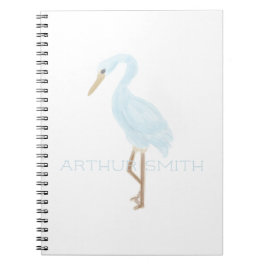 Caderno Espiral Watercolor Blue Crane