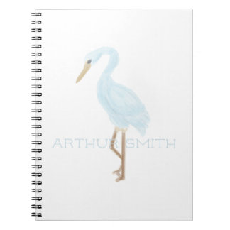 Caderno Espiral Watercolor Blue Crane