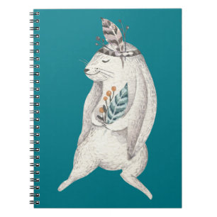 Caderno Espiral Watercolor Boho Bunny