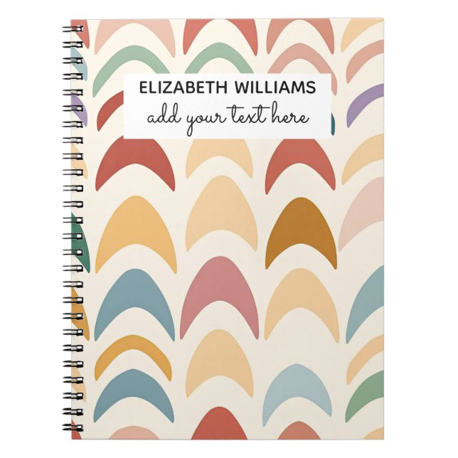 Caderno Espiral Watercolor Boho Rainbow (Frente)