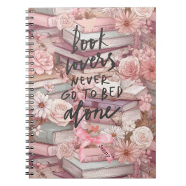 Caderno Espiral Watercolor Books and Pink Flowers Notebooks