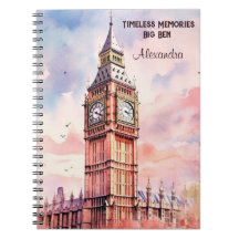 Watercolor Iconic Landmark City London Big Ben