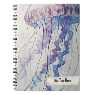 Caderno Espiral Watercolor Jellyfish Notebook