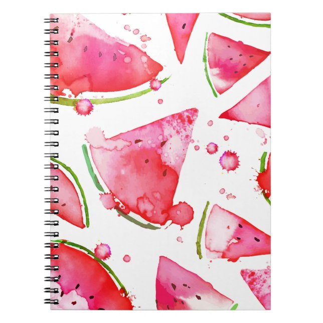 Caderno Espiral Watercolor Melancia 1 (Frente)
