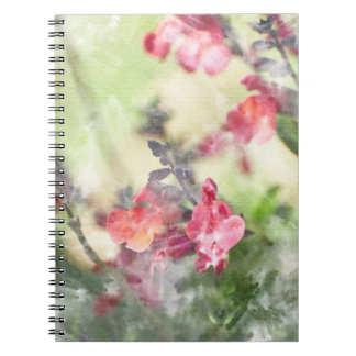 Caderno Espiral Watercolor spring flowers