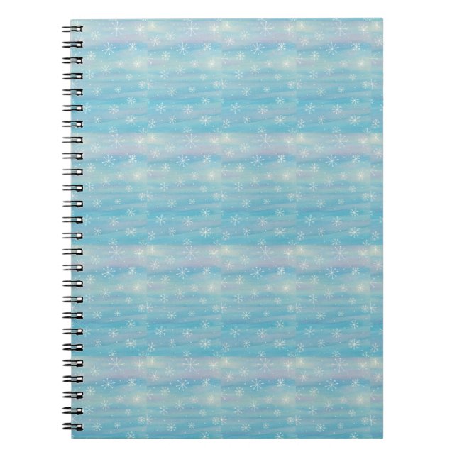 Caderno Espiral Watercolor Winter Pattern (Frente)