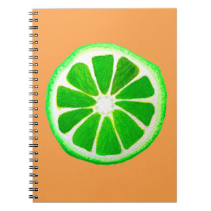 Caderno Espiral Watercolour do original da fruta do limão do
