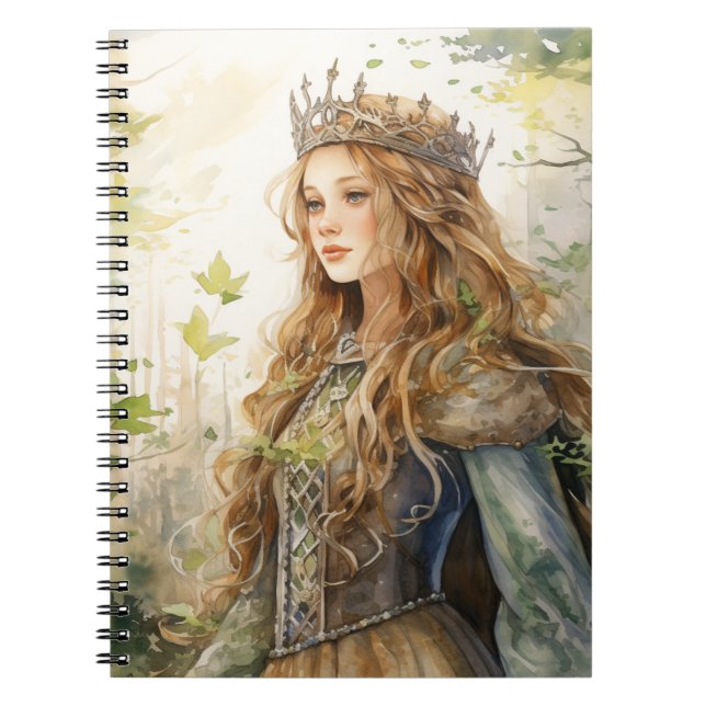 Caderno Espiral Watercolour Forest Princess (Frente)