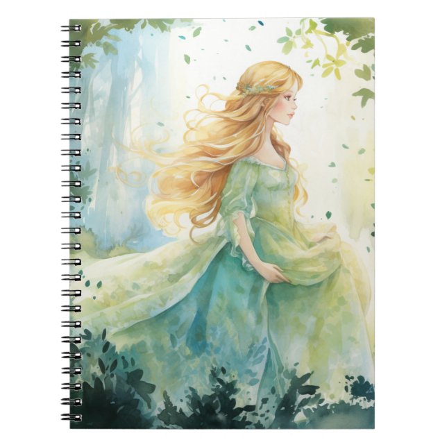 Caderno Espiral Watercolour Forest Princess (Frente)