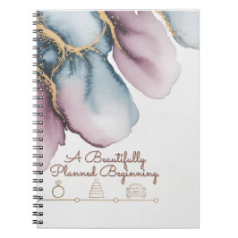 Caderno Espiral Watercolour Timeline | Artistic Wedding Design