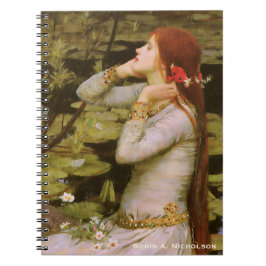 Caderno Espiral Waterhouse Ophelia personalizada