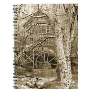 Caderno Espiral Waterwheel do vintage