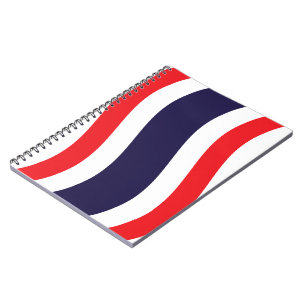 Caderno Espiral Wave de Bandeira Tailandesa