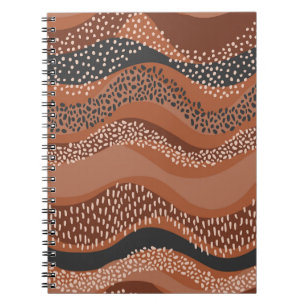 Caderno Espiral Wavy Natural Geo: Minimalista Sem Olho.