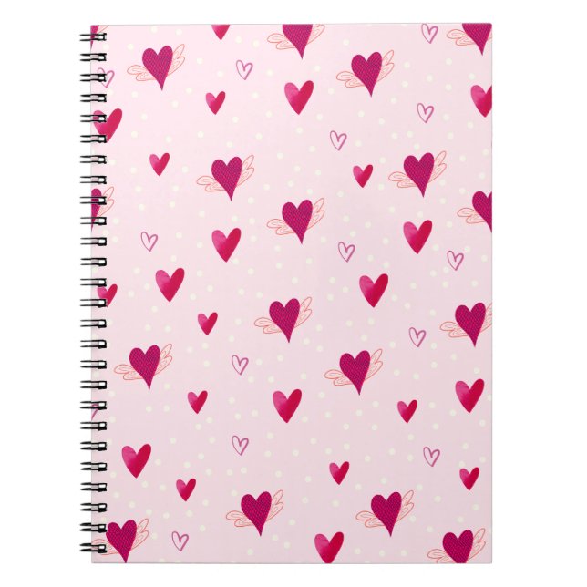 Caderno Espiral We Heart Hearts Pattern Notebook (Frente)