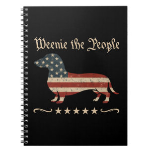Caderno Espiral Weenie The Pessoas Dachshund 4 De Julho