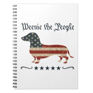 Caderno Espiral Weenie The Pessoas Dachshund 4 De Julho