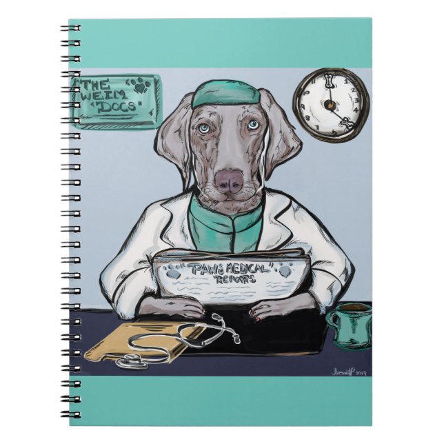 Caderno Espiral Weimaraner (Frente)
