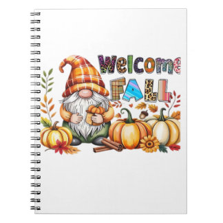 Caderno Espiral Welcome Fall Gnomes Classic T-Shirt.png