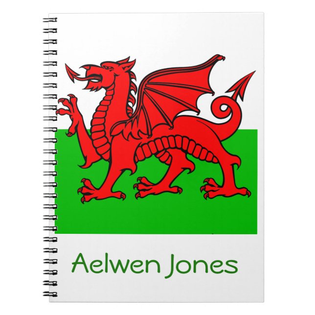 Caderno Espiral Welsh Flag (Frente)