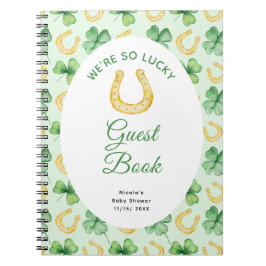 Caderno Espiral We're So Lucky Horseshoe St Patrick's Baby Shower