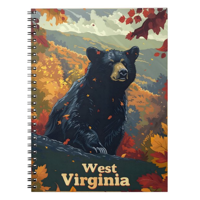 Caderno Espiral West Virginia Black Bear (Frente)