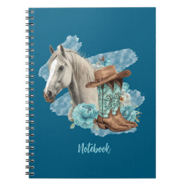 Caderno Espiral Western Horse Spiral NoteBook- Navy