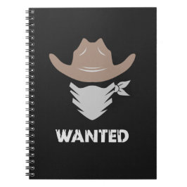 Caderno Espiral Western Outlaw Cowboy Wanted