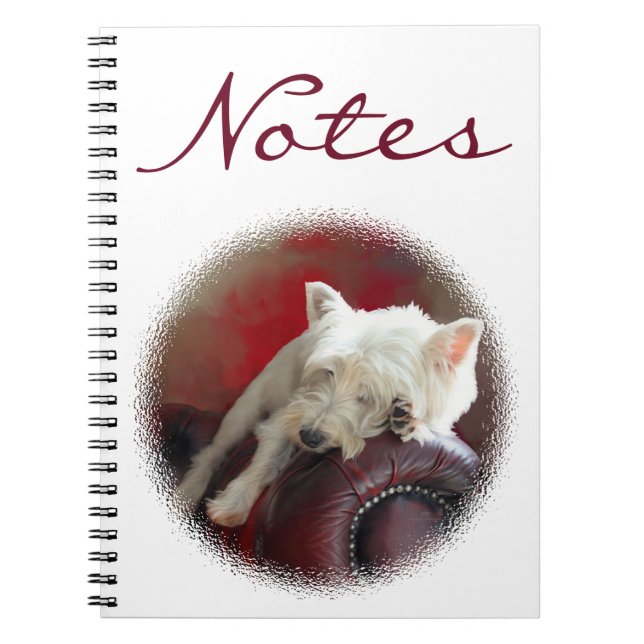 Caderno Espiral Westie descansando (Frente)