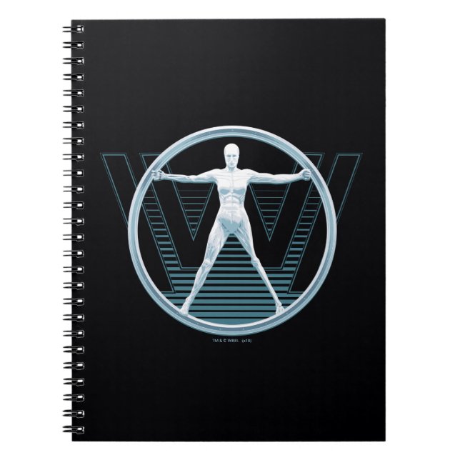 Caderno Espiral Westworld | Logotipo Android Vitruviano (Frente)