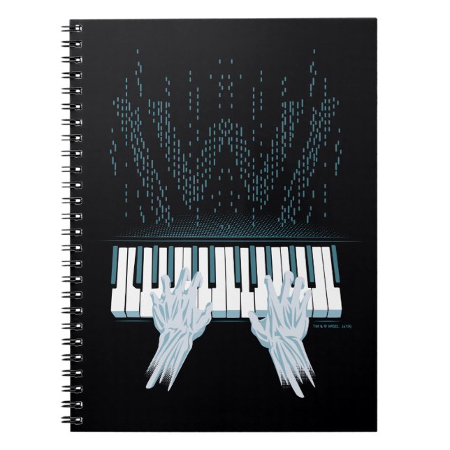 Caderno Espiral Westworld | Mãos Androidas No Piano Dos Jogadores (Frente)